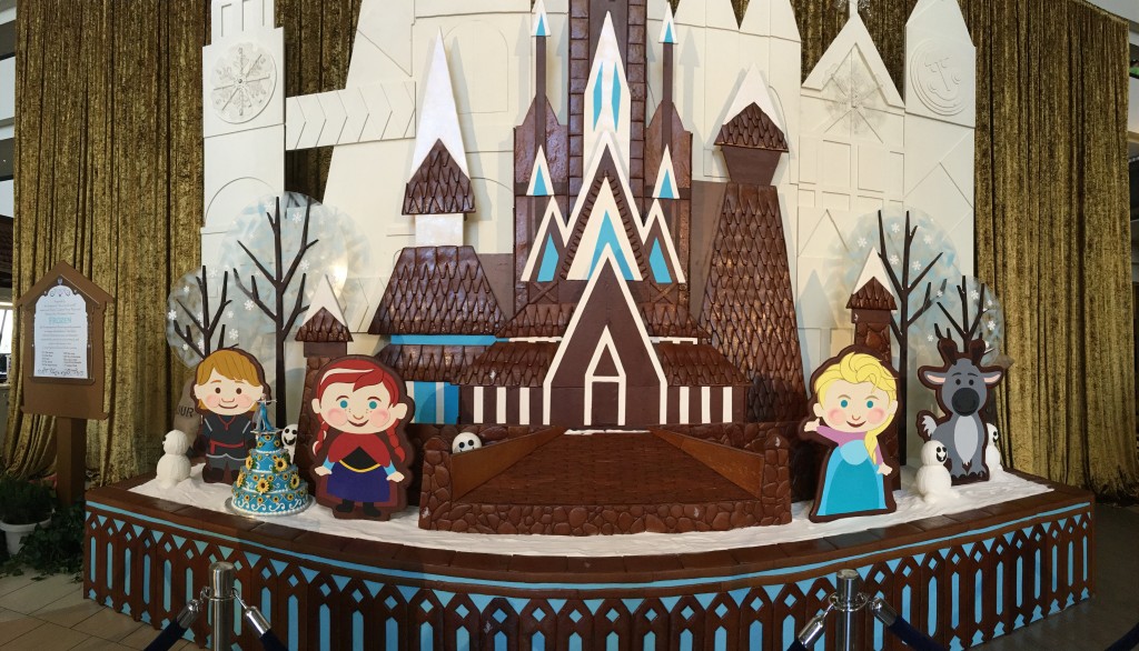 Frozen-themed gingerbread display 2015 contemporary resort