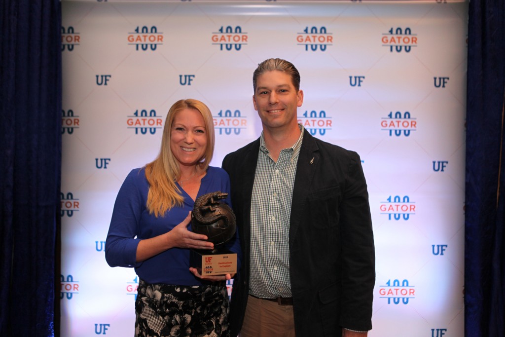 Allison and Tim Jones with 2015 Gator 100 Award