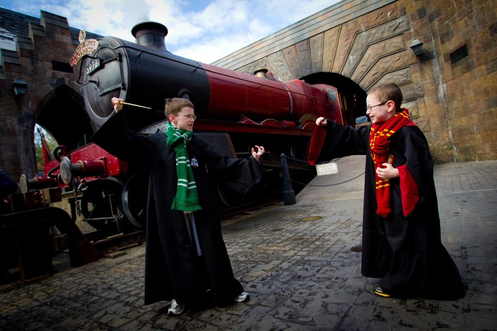 The Hogwarts Express has arrived at Hogsmeade Station at The Wizarding World of Harry Potter at Universal Orlando Resort. As guests enter Hogsmeade, they are greeted by the iconic, smoke-billowing steam engine, made famous in the Harry Potter books and films for transporting students to a world of magic and wonder.