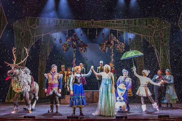 Exclusively aboard the Disney Wonder in the Walt Disney Theatre, ìFrozen, A Musical Spectacularî tells the classic story from the animated feature ìFrozenî and is presented like never before with an innovative combination of traditional theatrical techniques, modern technology and classic Disney whimsy. (Matt Stroshane, photographer)