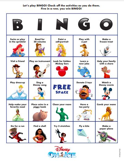 Free Disney Bingo Printable Cards