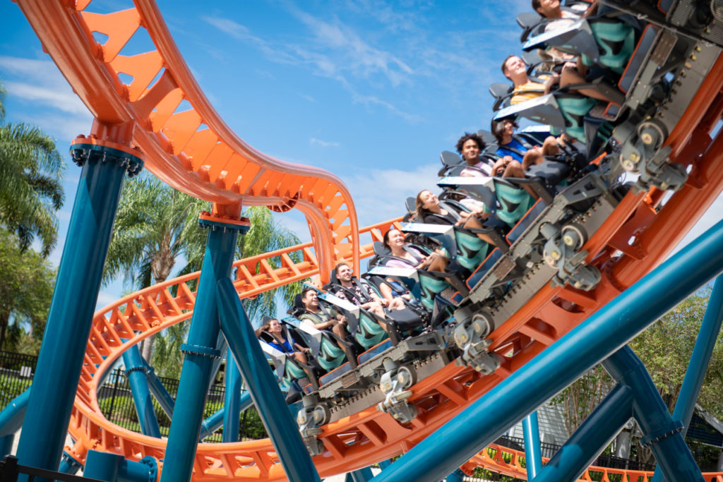 Ice Breaker Roller Coaster at SeaWorld