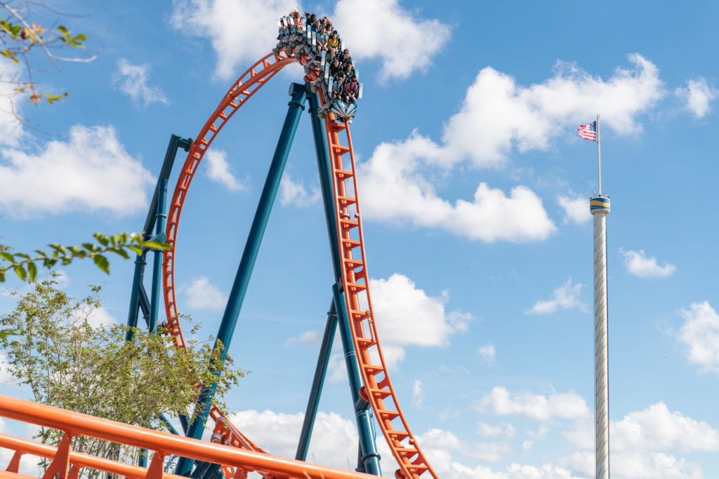 Ice Breaker Roller Coaster at SeaWorld