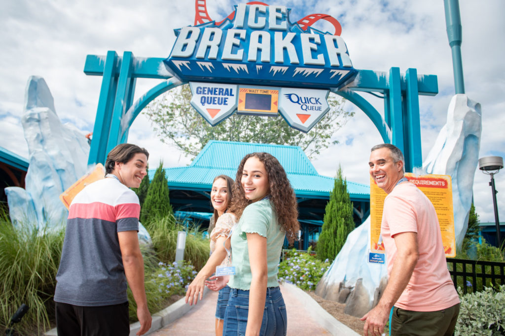 Ice Breaker Roller Coaster at SeaWorld